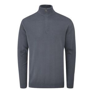 Oscar Jacobson Mens Winwood Half Zip Sweater Top / China Blue